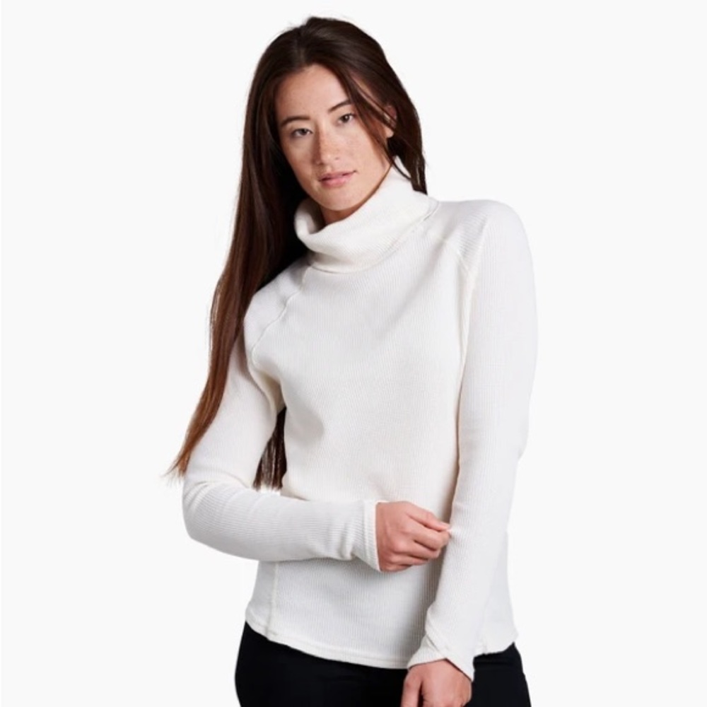 Kuhl Women's Cream Turtleneck Top